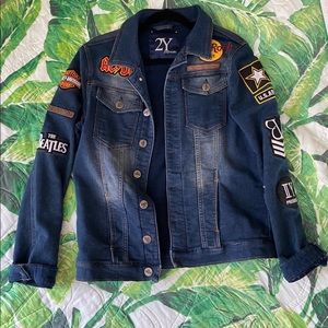 Denim patch jacket